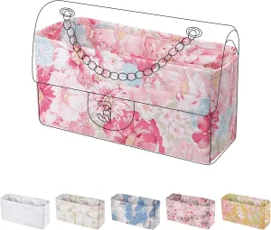 Purse Organizer Insert Fits Chanel Classic Flap Bags, Lightweight Bag Shaper for Women Luxury Handbag Tote, Soft Inner Bag(CF Maxi32,Blooming)