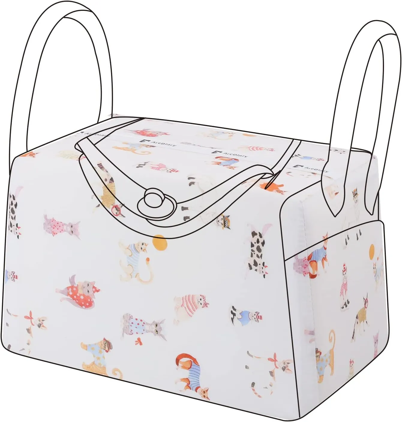Purse Pillow Insert for Lindy 19/26/30/34 bags, Soft Memory Foam Bag Pillow, Luxury Handbag Tote Shaper(Lindy26,Cat Paradise)