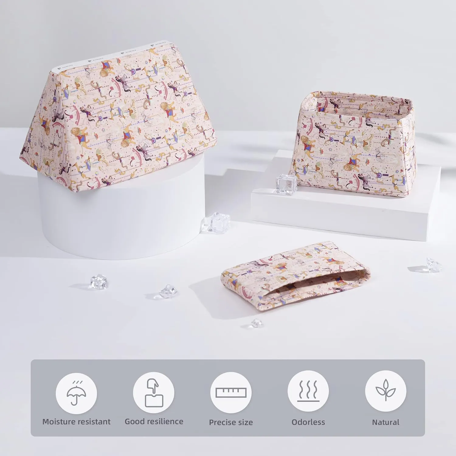 Purse Pillow Shaper Insert, unique pattern handbag shapers, Memory Foam, for Picotin 18/22 bags (PC18,Circus(Pink))