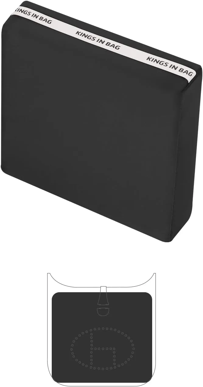 Purse Shaper Insert for Hermes Evelyne GM, Handbag Shaper Pillow Fits Evelyne Bags, Soft Silky Surface with Memory Foam Inner without Overfull(Black, Evelyne GM)