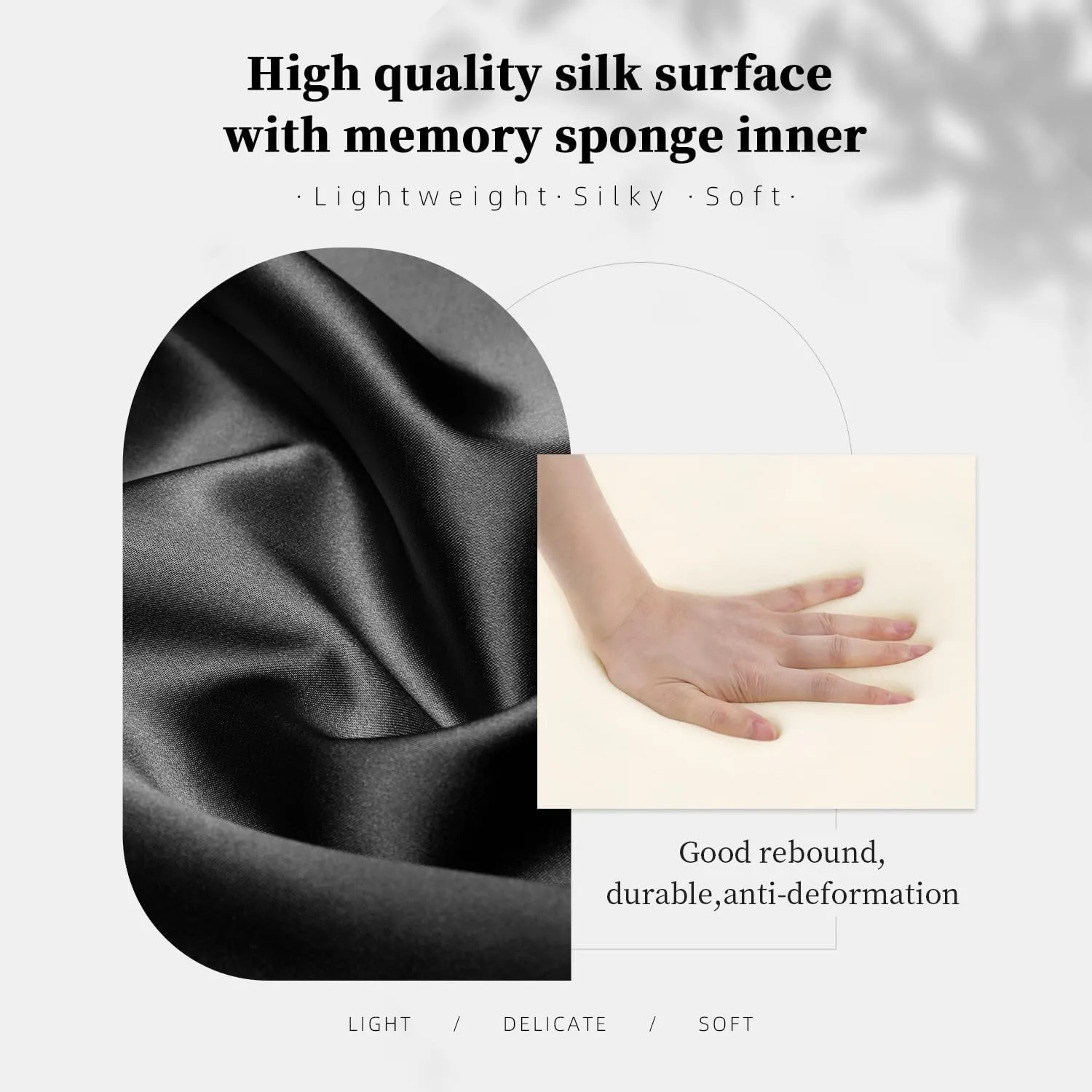 Purse Shaper Insert for Hermes Evelyne GM, Handbag Shaper Pillow Fits Evelyne Bags, Soft Silky Surface with Memory Foam Inner without Overfull(Black, Evelyne GM)