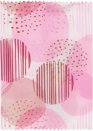 QQ Studio Pack of 100 Nougat Heat Seal Packaging Wrappers for Favor Treat, Candies, Chocolates (3.5" x 4.7" (100 Bags), Pink w. Circle Pattern)