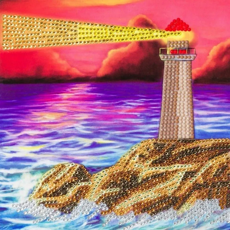 "Lighthouse" Crystal Art Card Kit