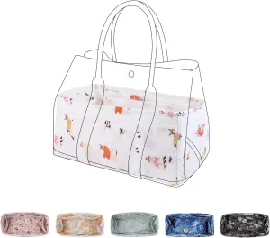 Rayon Purse Organizer Insert, unique pattern Bag organizer, bag in bag for luxury bags, fit Garden Party 26/30/36/49 bags (GP26, Cat Paradise)