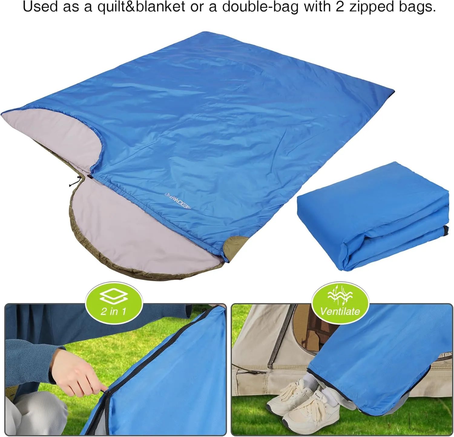 REDCAMP Ultra Lightweight Sleeping Bag for Backpacking, Comfort for Adults Warm Weather, with Compression Sack