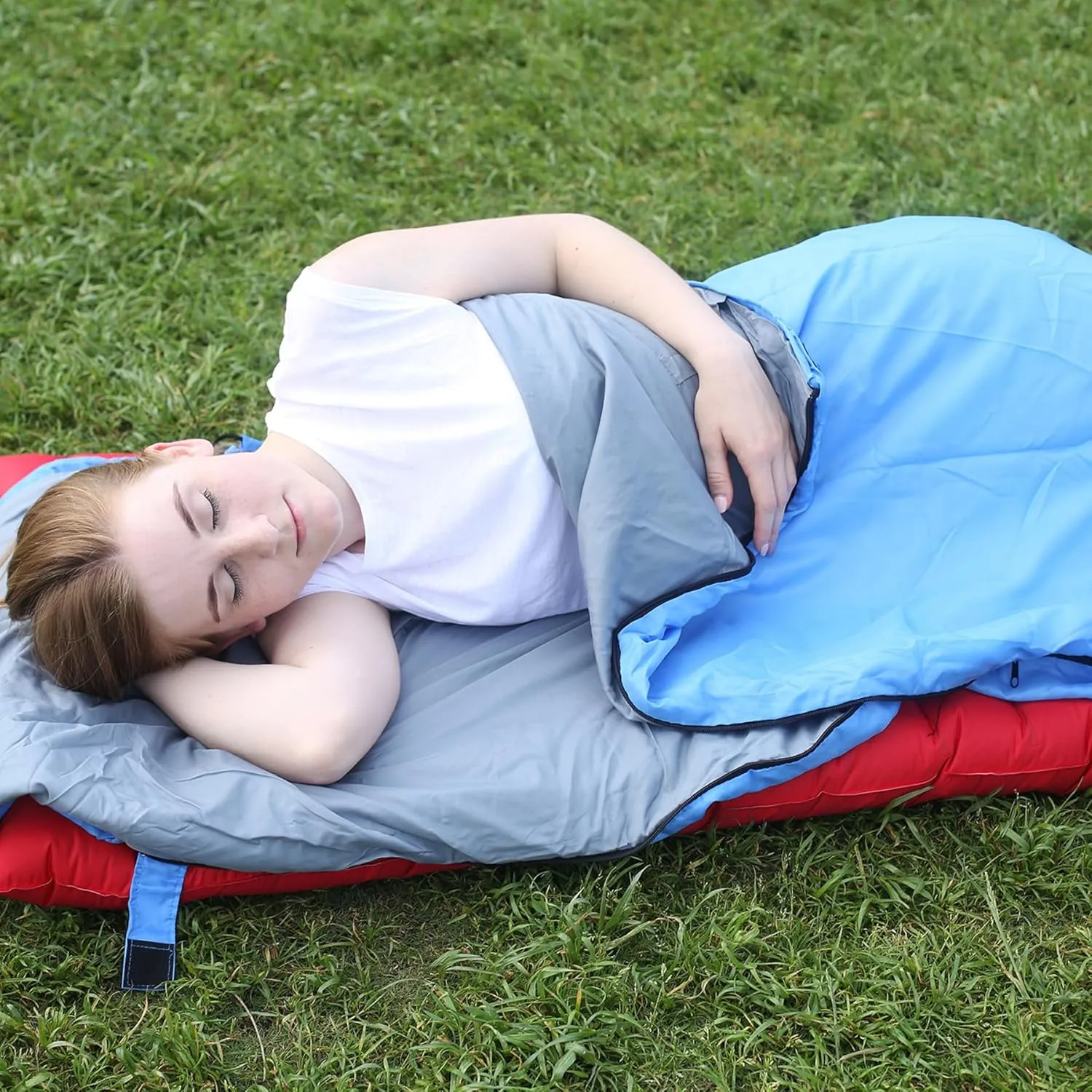 REDCAMP Ultra Lightweight Sleeping Bag for Backpacking, Comfort for Adults Warm Weather, with Compression Sack