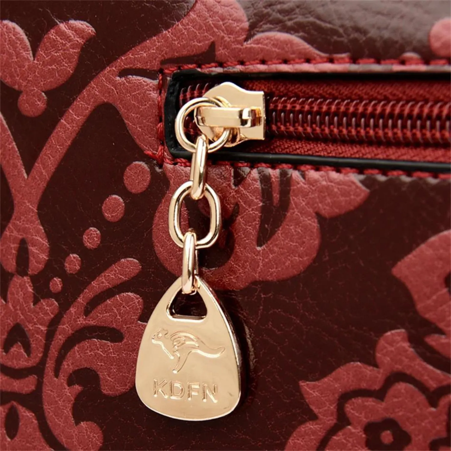 Regal Embossed Leather Tote Handbag