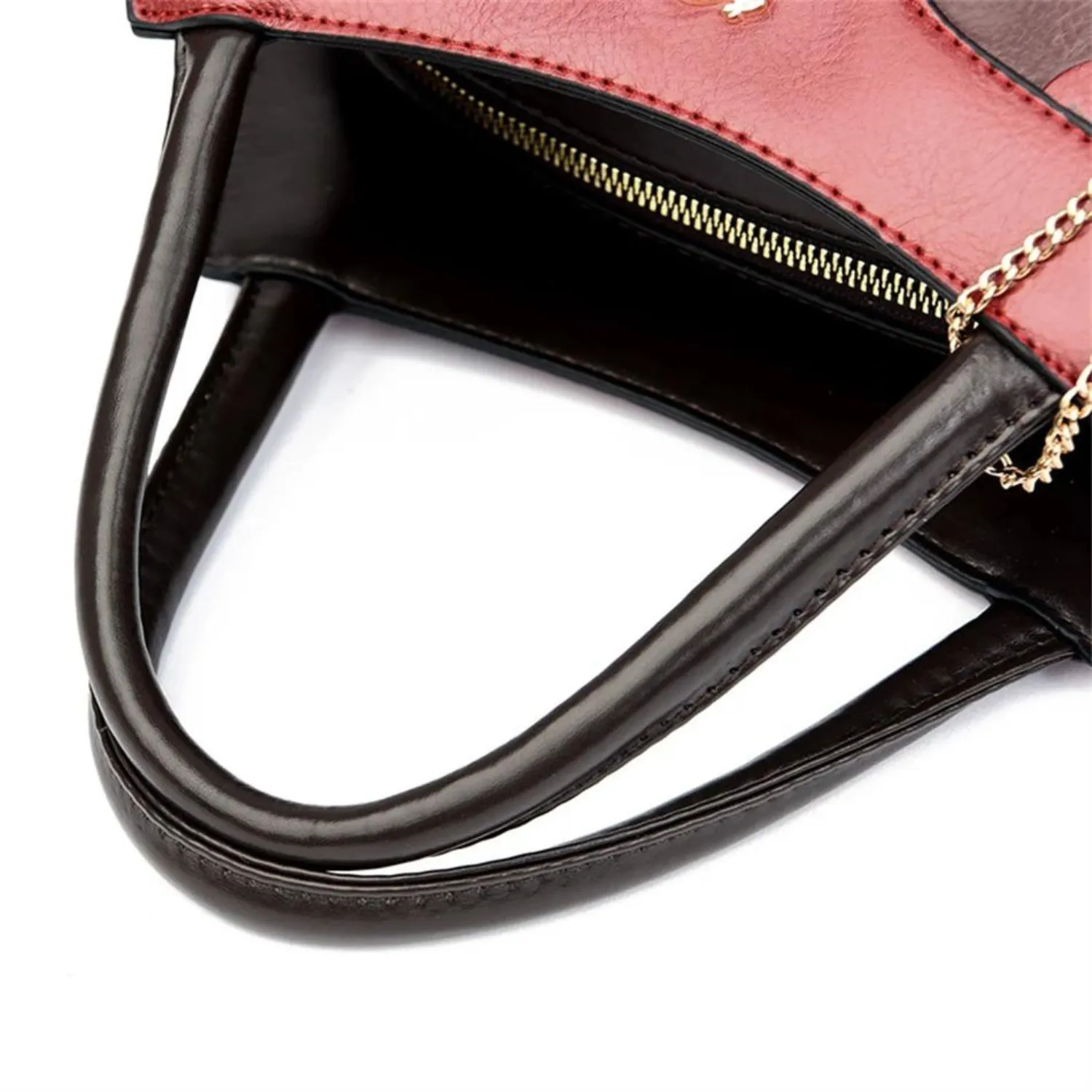 Regal Embossed Leather Tote Handbag