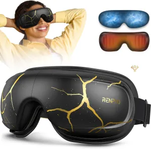 RENPHO Eye Massager with Heat and Cooling, Fathers Day Gifts for Dad, Eyeris Kintsugi FSA/HSA Eligible Voice Control Eye Mask Massager for Migraines, Eye Care Device for Relaxation, Gift for Women/Men