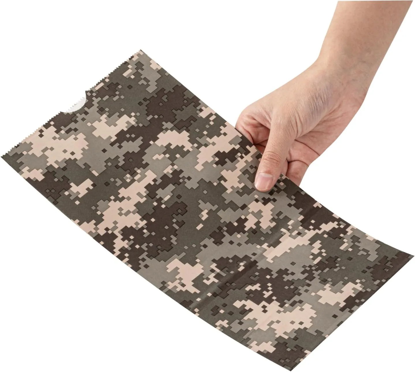 Restaurantware Bag Tek 6 LB Disposable Lunch Bags 100 Sturdy Take Out Bags - Flat Bottom Great For Restaurants Cafes And Bakeries Camouflage Paper Popcorn Bags Versatile For Grocery And More