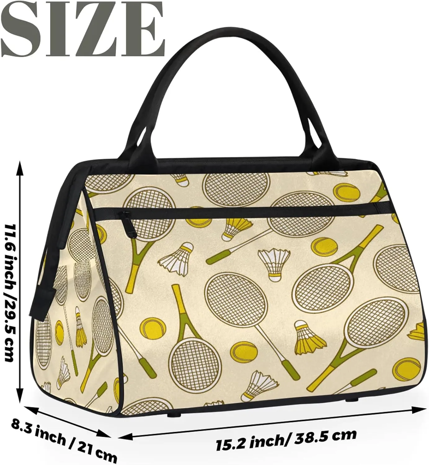 Retro Abstract Sports Travel Duffel Bag Gym Tote Bag for Women Men Waterproof Weekend Overnight Bag Carry On Tote Luggage with Pocket Personal Item Bags Sports Bag fit Travel Sports Gym Yoga