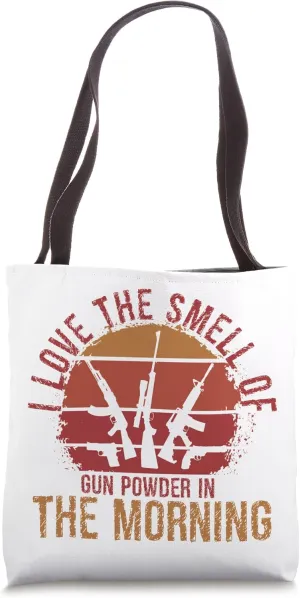 Retro I Love The Smell Of Gun Powder In The Morning, Bullet Tote Bag