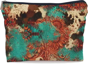 Retro Makeup Bag - Western Cosmetic Gifts, Small Western Cosmetic Bag for Purse