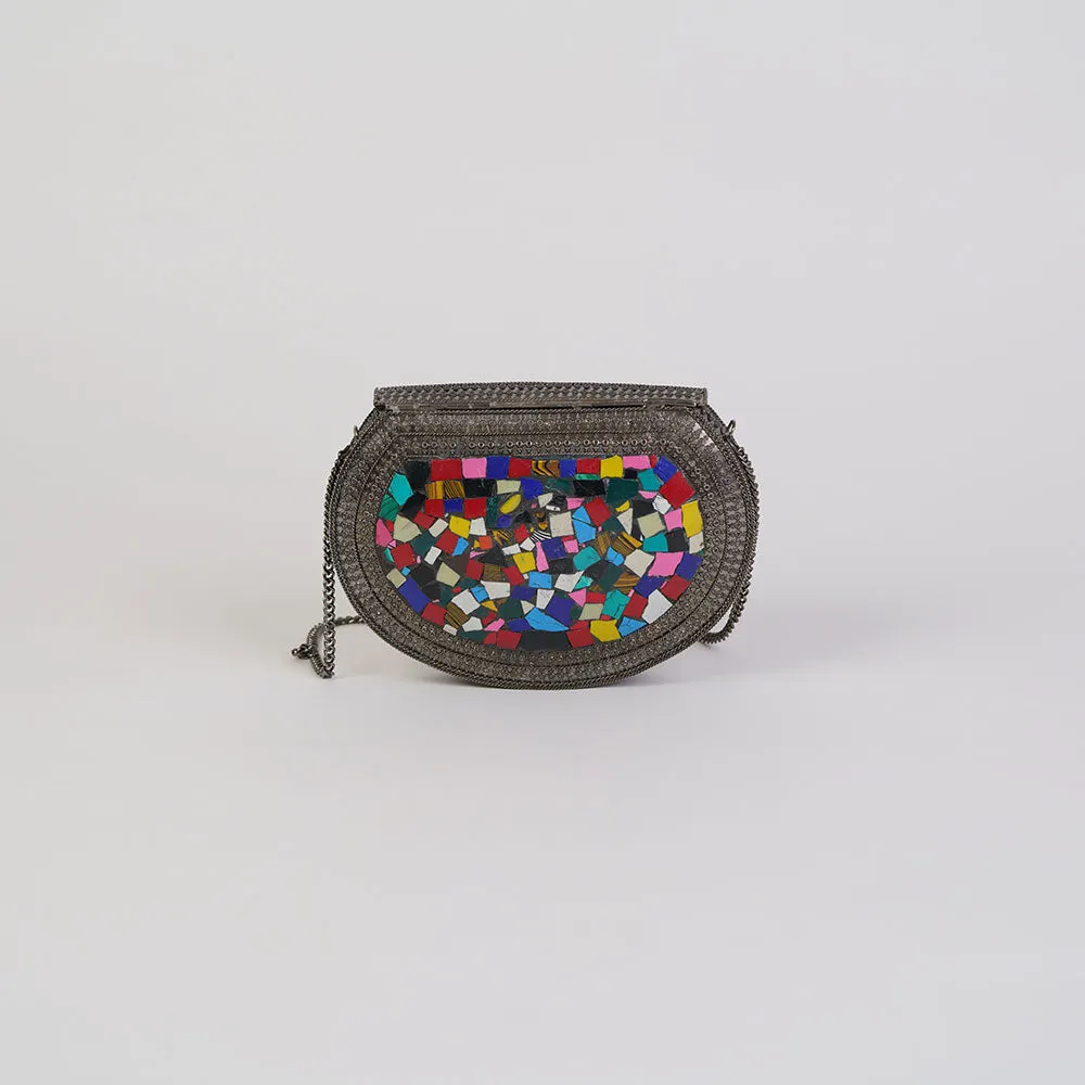 Retro Oxidized Stone Clutch