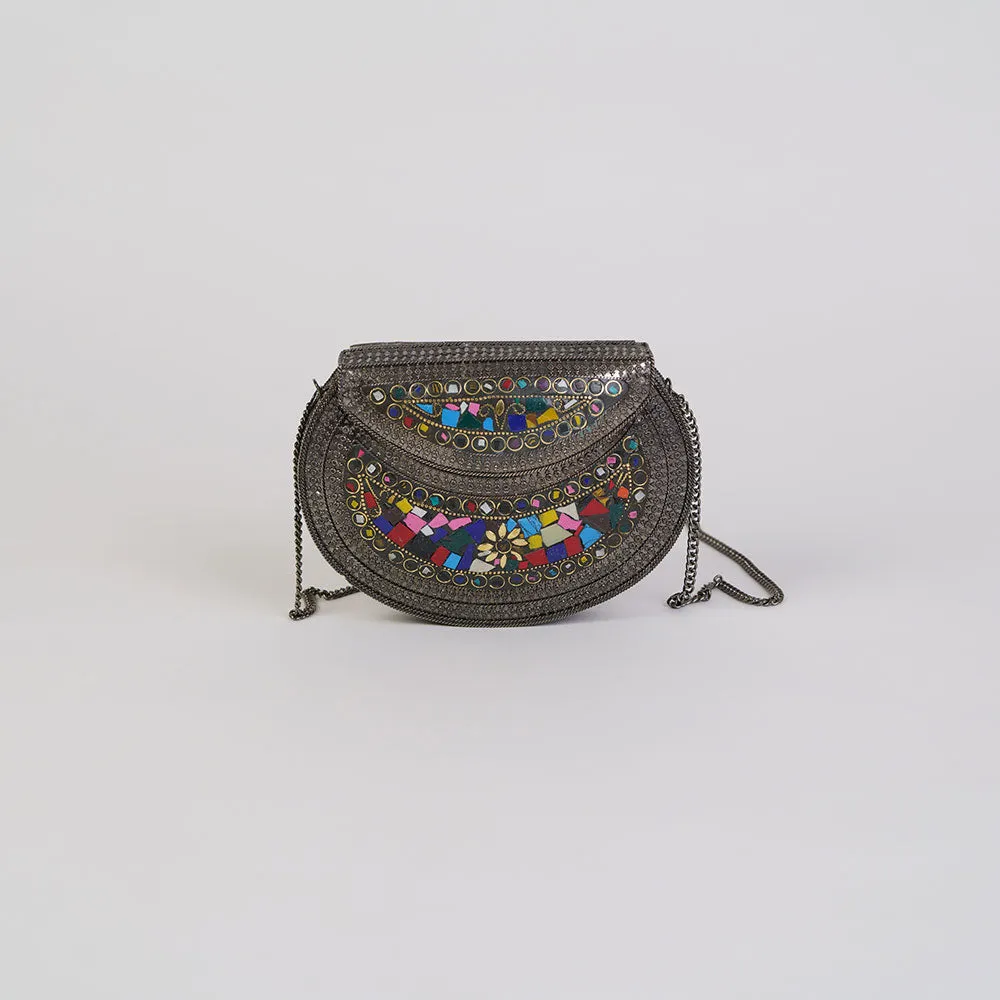 Retro Oxidized Stone Clutch