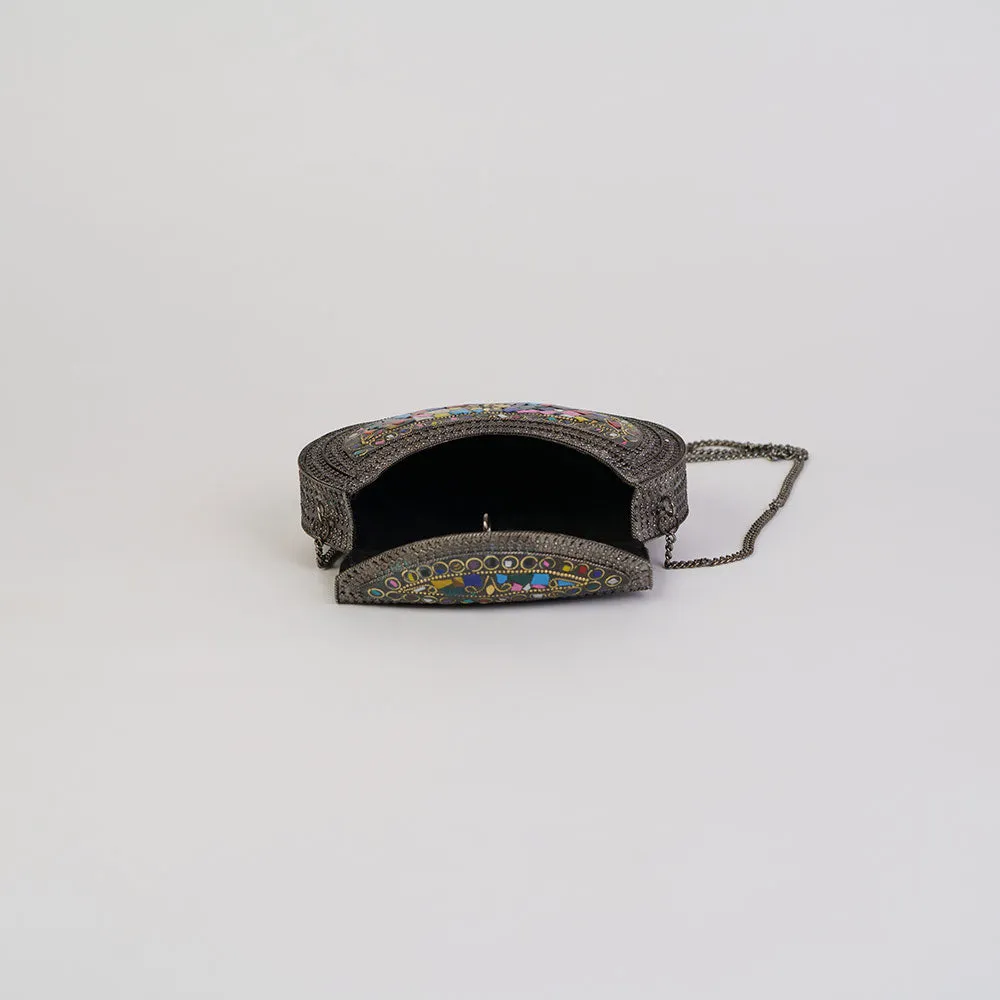 Retro Oxidized Stone Clutch
