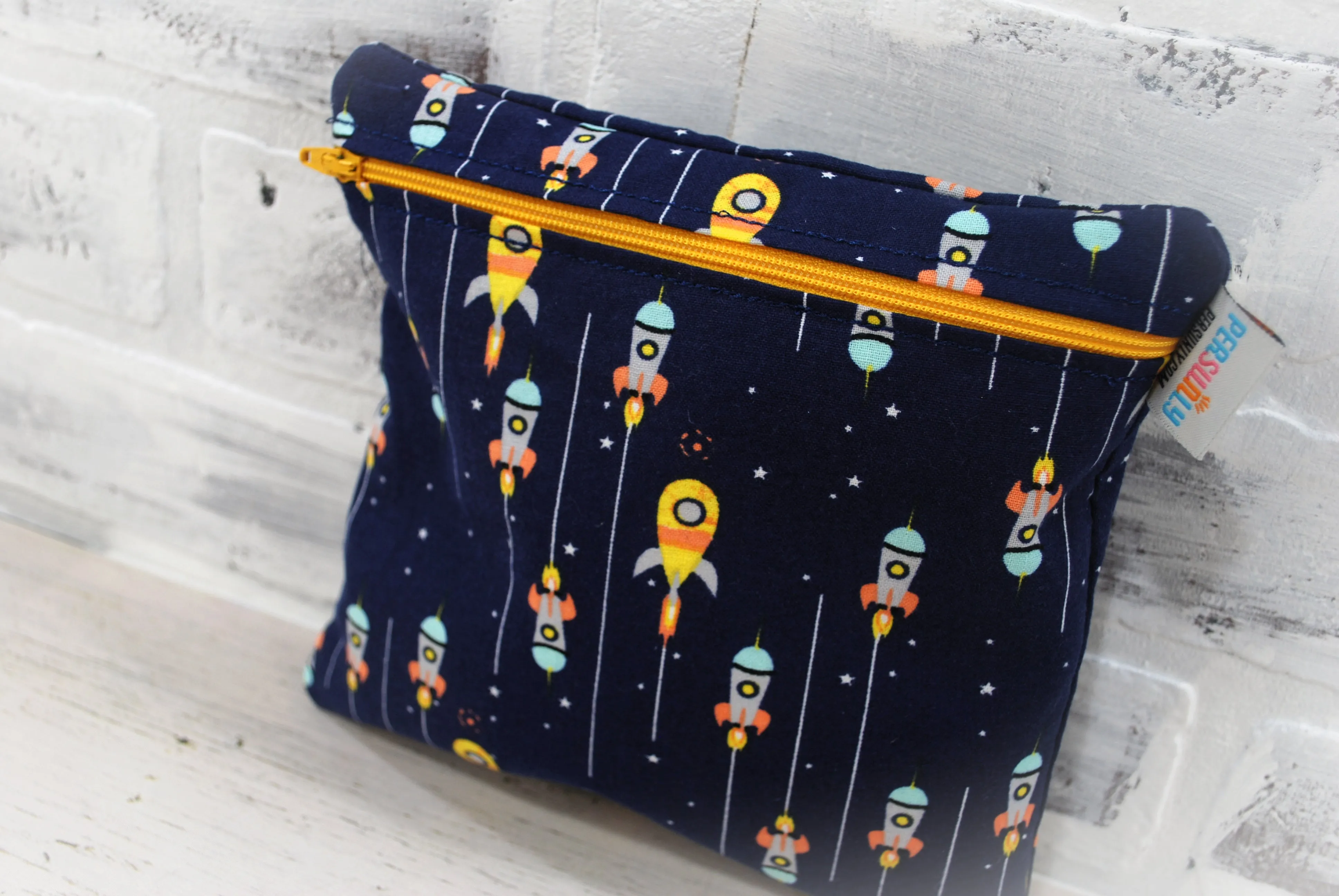 Retro Rockets Personalized Reusable Food Bag