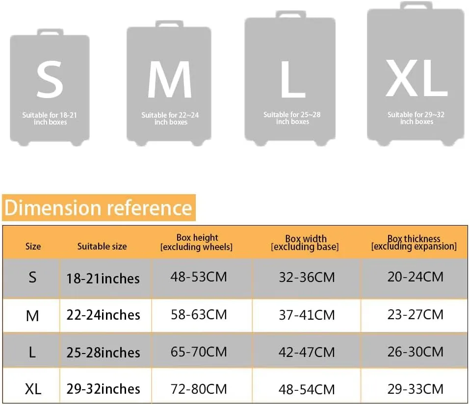 Reuasble Luggage Cover - Waterproof Baggage Covers Dustproof & Scratch-Resistant Protective Coevrs with Zipper for Travel Lovers Black Cat