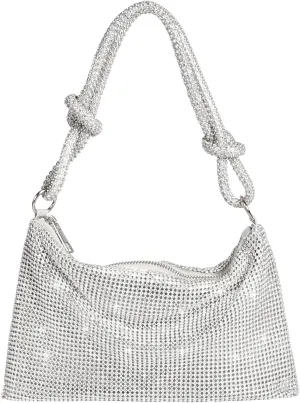 Rhinestone Evening Bags for Womens, Chic Crystal Sparkly Evening Purse Handbag Hobo Bag