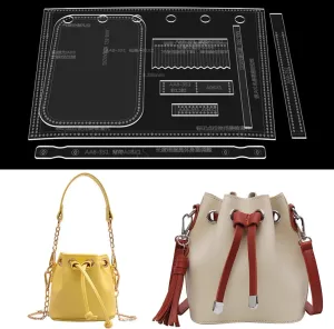 RIVEENY Shoulder Bag Acrylic Template Leather Pattern Acrylic Leather Pattern Leather Templates for Bucket Shoulder Bags