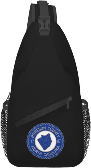 Robeson County Seal Crossbody Bags For Women Men Chest Backpack Gym Shoulder Bag Travel Outdoor Sports Casual Crossbody Bags