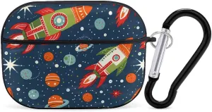 Rocket Funny Hard Case Compatible with Airpods Pro Earbuds Headset Cover Protective Storage Bag for Men Women