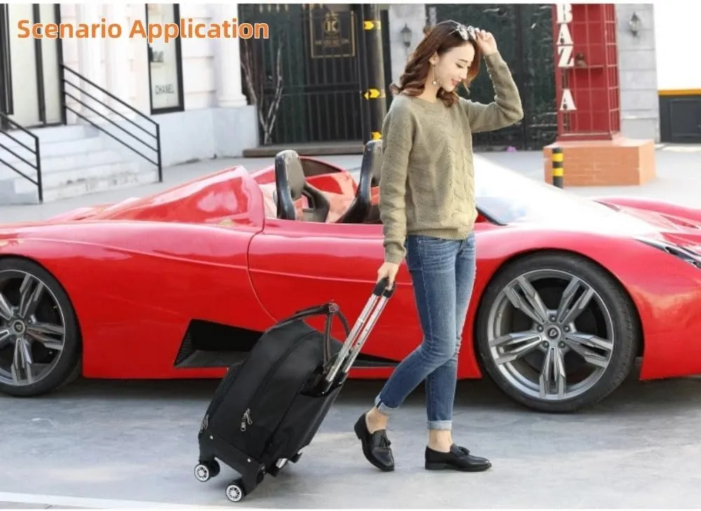 Rolling Duffle Bag with Wheels Rolling Wheeled Trolley Bag Carry On Luggage Travel Suitcase Dufflel Bag Tote Carry On Luggage Travel Duffel Bags Overnight Weekender Bag