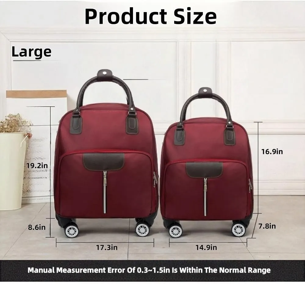 Rolling Duffle Bag with Wheels Rolling Wheeled Trolley Bag Carry On Luggage Travel Suitcase Dufflel Bag Tote Carry On Luggage Travel Duffel Bags Overnight Weekender Bag