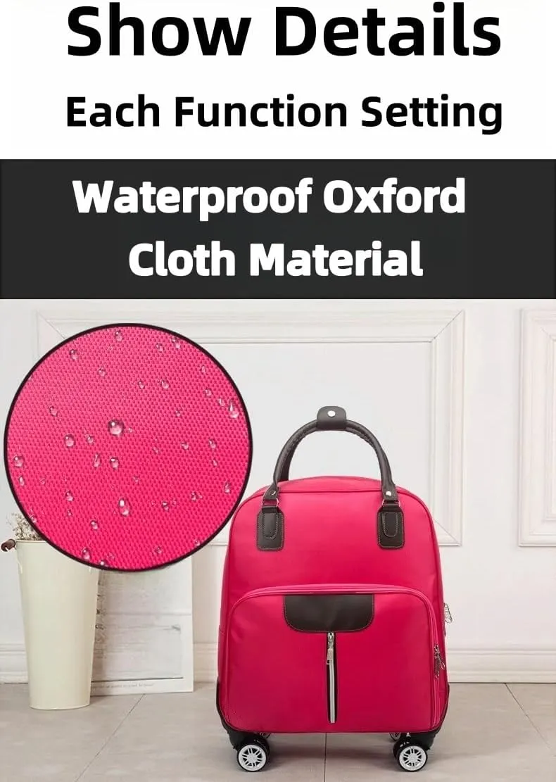 Rolling Duffle Bag with Wheels Rolling Wheeled Trolley Bag Carry On Luggage Travel Suitcase Dufflel Bag Tote Carry On Luggage Travel Duffel Bags Overnight Weekender Bag
