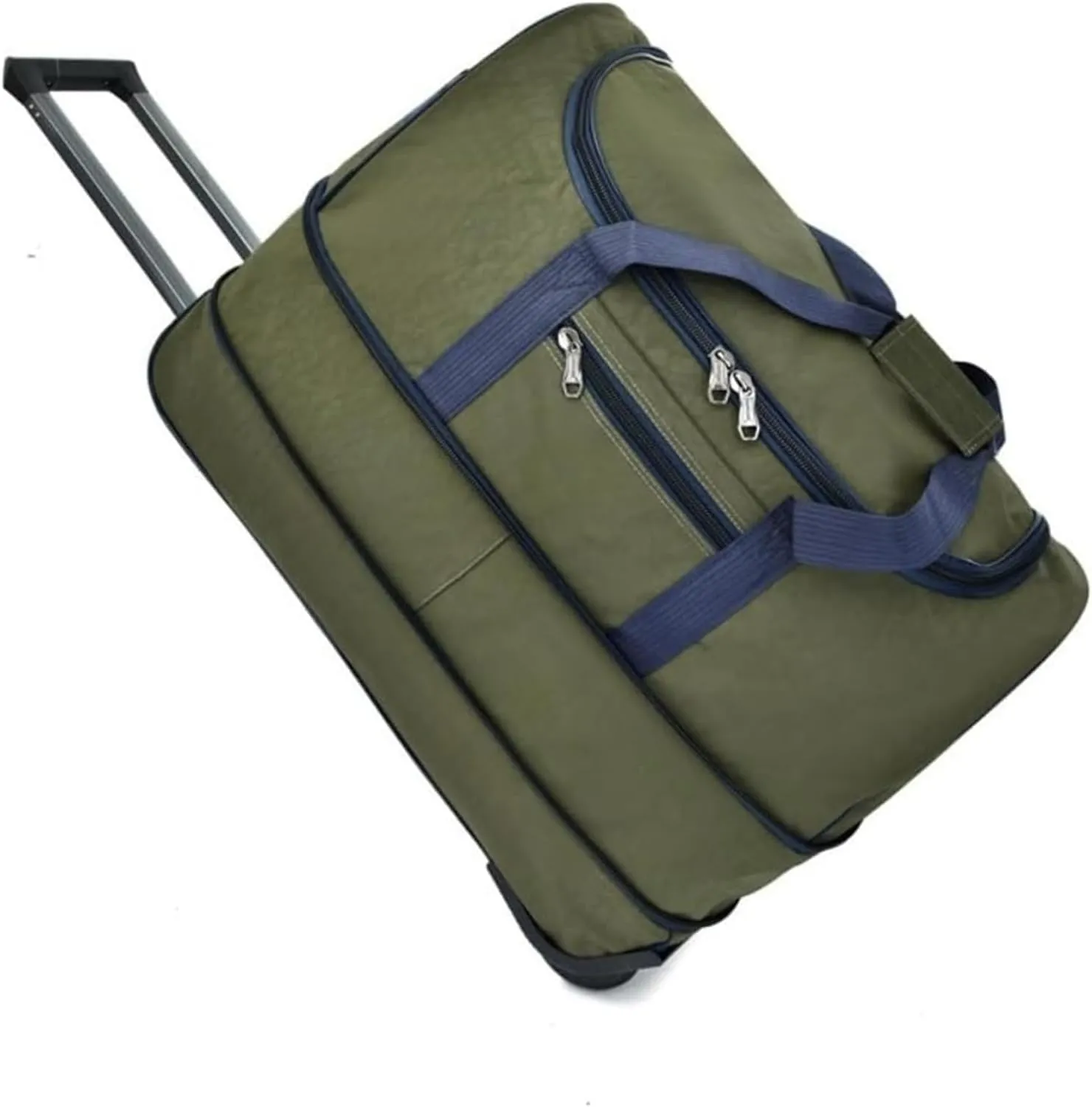 Rolling Garment Bags For Travel, Expandable Rolling Duffel Bag， Portable Trolley Bag Upgrade Travel Bag ，for Travel Carry On Suitcase Weekend Bag For Women Men(Green)