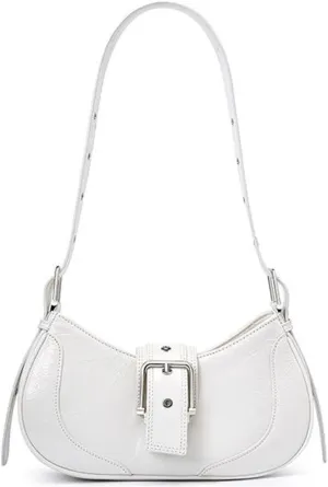 RTGGSEL Women's Contrast Color Plaid Striped Saddle Crossbody Shoulder Underarm Satchel Handbag Tote Clutch Purse Hobo Bag