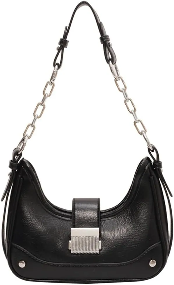 RTGGSEL Women's Contrast Color Plaid Striped Saddle Crossbody Shoulder Underarm Satchel Handbag Tote Clutch Purse Hobo Bag