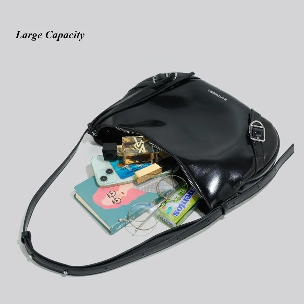 RTGGSEL Women's Contrast Color Plaid Striped Saddle Crossbody Shoulder Underarm Satchel Handbag Tote Clutch Purse Hobo Bag