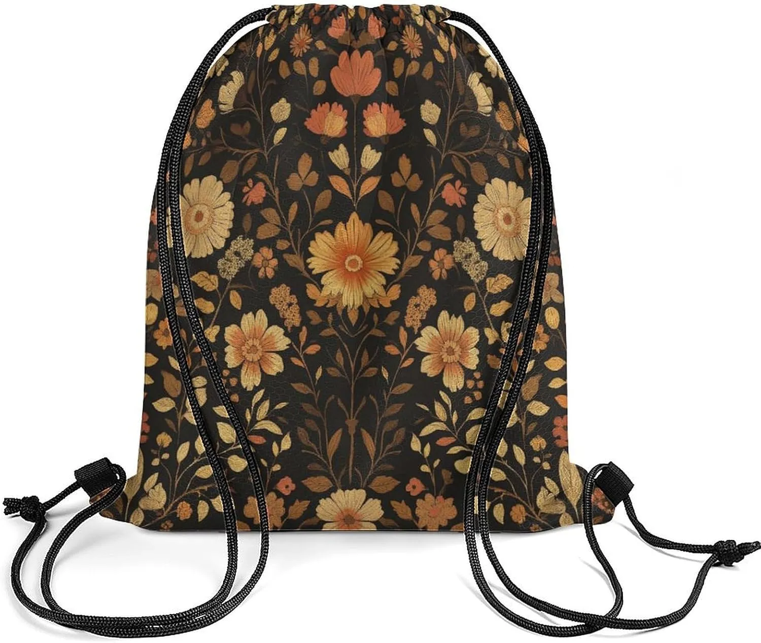 Rustic William Morris Daisy Drawstring Backpack,Drawstring Sackpack Drawstring Bags Cinch Bags Sports