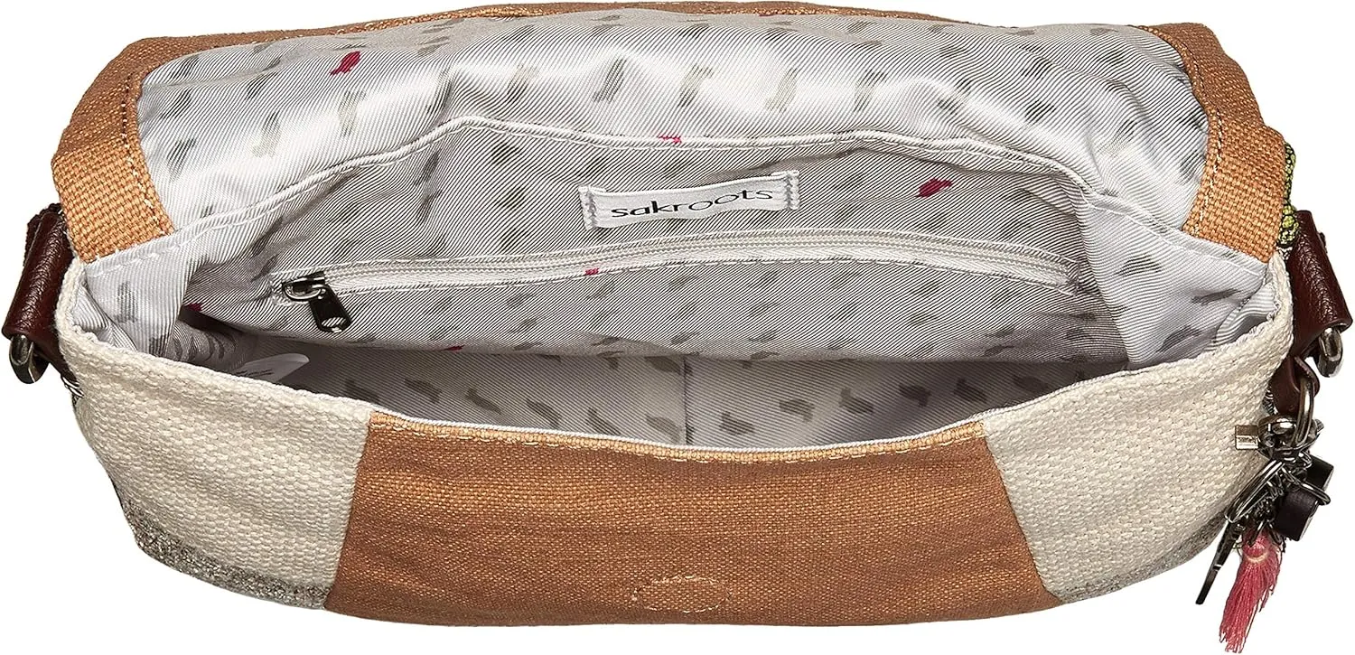 Sakroots Foldover Crossbody Bag in Cotton Canvas