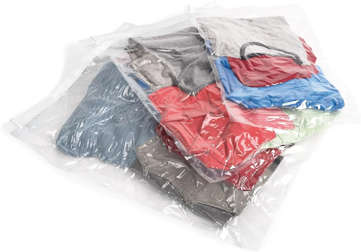 Samsonite Compression Packing Bags, Clear, 3-Piece Kit (Pouch/Carry-On/Large)