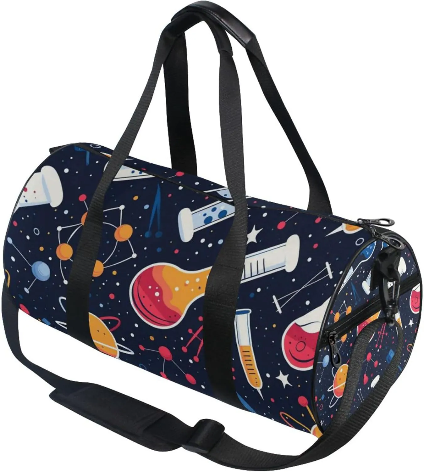 Science Chemistry Physics Pattern Gym Duffle Bag Women Men Sports Fitness Bag for Travel Workout Gymnastics Dance Ballet
