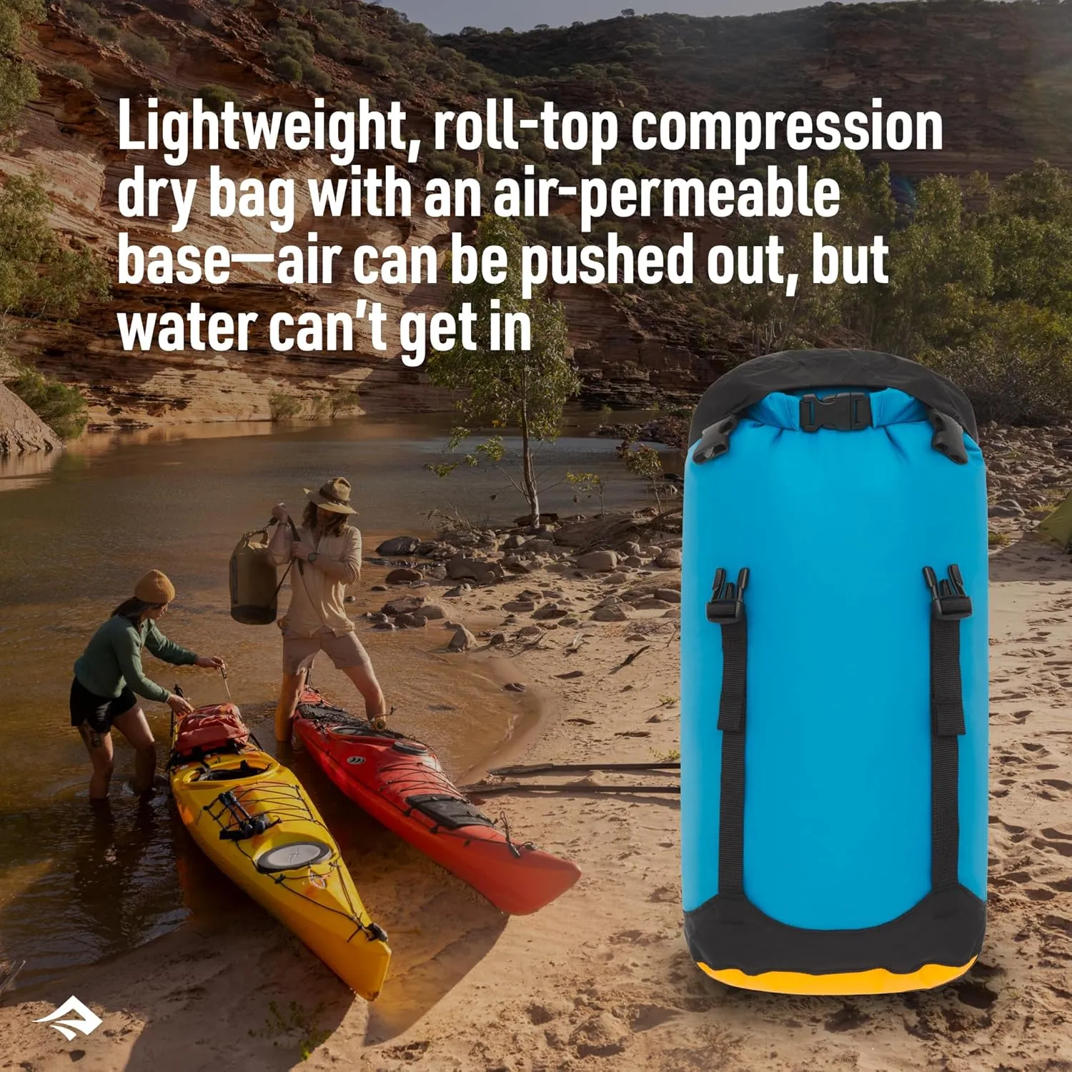 Sea to Summit eVac Compression Dry Bag, Waterproof Compression Sack, 5 Liter, High Rise Grey