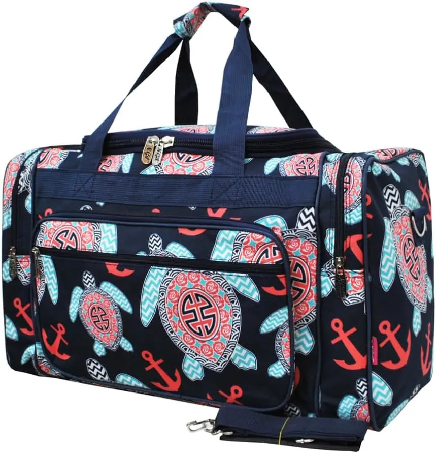 Sea Turtle Anchor Navy/Navy NGIL Canvas Carry on 20" Duffle Bag