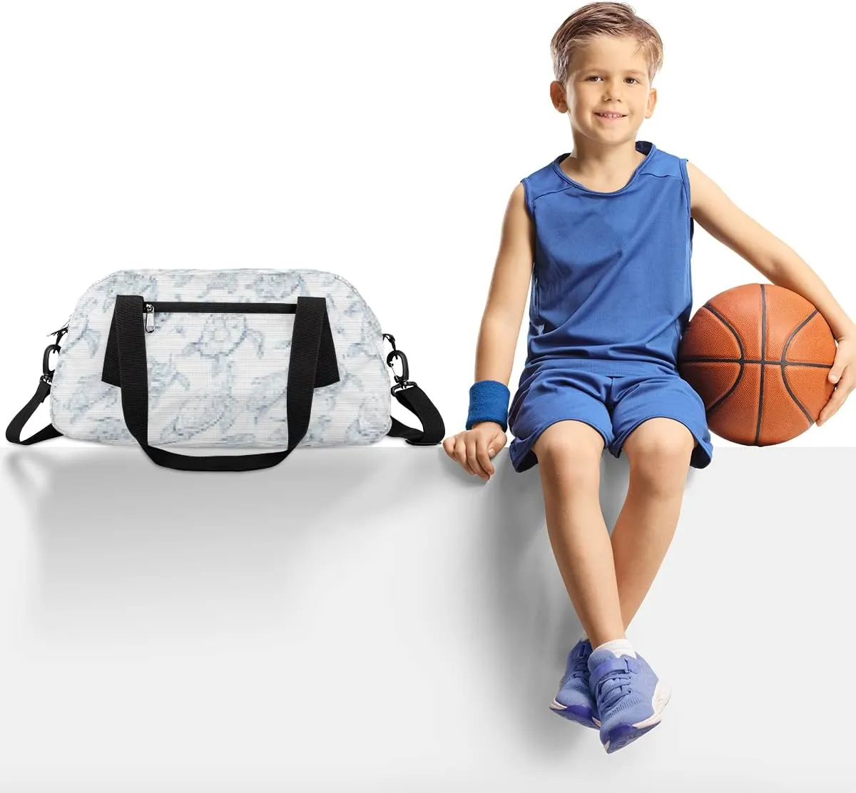 Sea Turtles Animal Pattern Kids Duffel Bag for Girls Boys Teens, Sea Turtle Pixel Wind Dance Bag Overnight Small Duffel Bag Carry On Weekend Sports Gym Travel Bag for School Practice Gymnastics Ballet