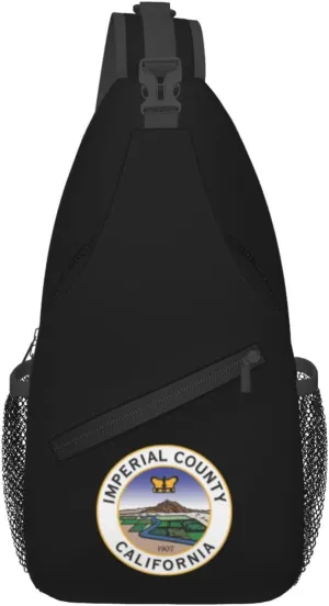 Seal Of Imperial County, California Crossbody Bags For Women Men Chest Backpack Gym Shoulder Bag Travel Outdoor Sports Casual Crossbody Bags