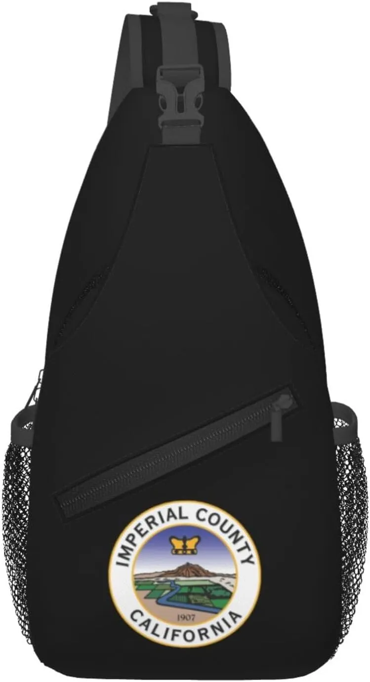 Seal Of Imperial County, California Crossbody Bags For Women Men Chest Backpack Gym Shoulder Bag Travel Outdoor Sports Casual Crossbody Bags