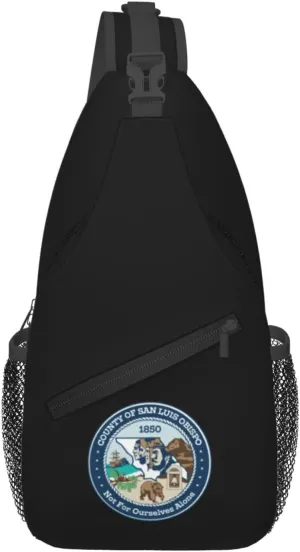 Seal Of San Luis Obispo County, California Crossbody Bags For Women Men Chest Backpack Gym Shoulder Bag Travel Outdoor Sports Casual Crossbody Bags