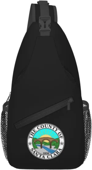 Seal Of Santa Clara County, California Crossbody Bags For Women Men Chest Backpack Gym Shoulder Bag Travel Outdoor Sports Casual Crossbody Bags