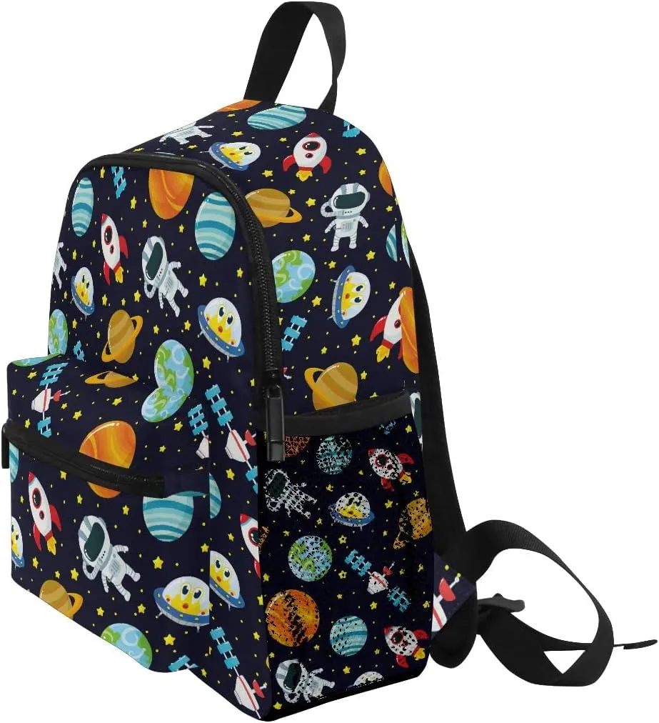 senya Cute Toddler Backpack Mini Travel Bag Planet Galaxy Childish Astronaut for Baby Girl Boy Age 3-7