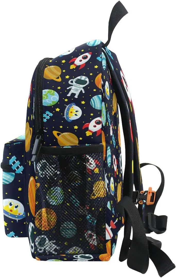 senya Cute Toddler Backpack Mini Travel Bag Planet Galaxy Childish Astronaut for Baby Girl Boy Age 3-7