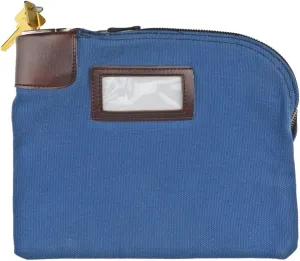 Seven-Pin Lock Security/Night Deposit Bag with 2 Keys, 8.5'' x 11'', Navy (1 Bag)