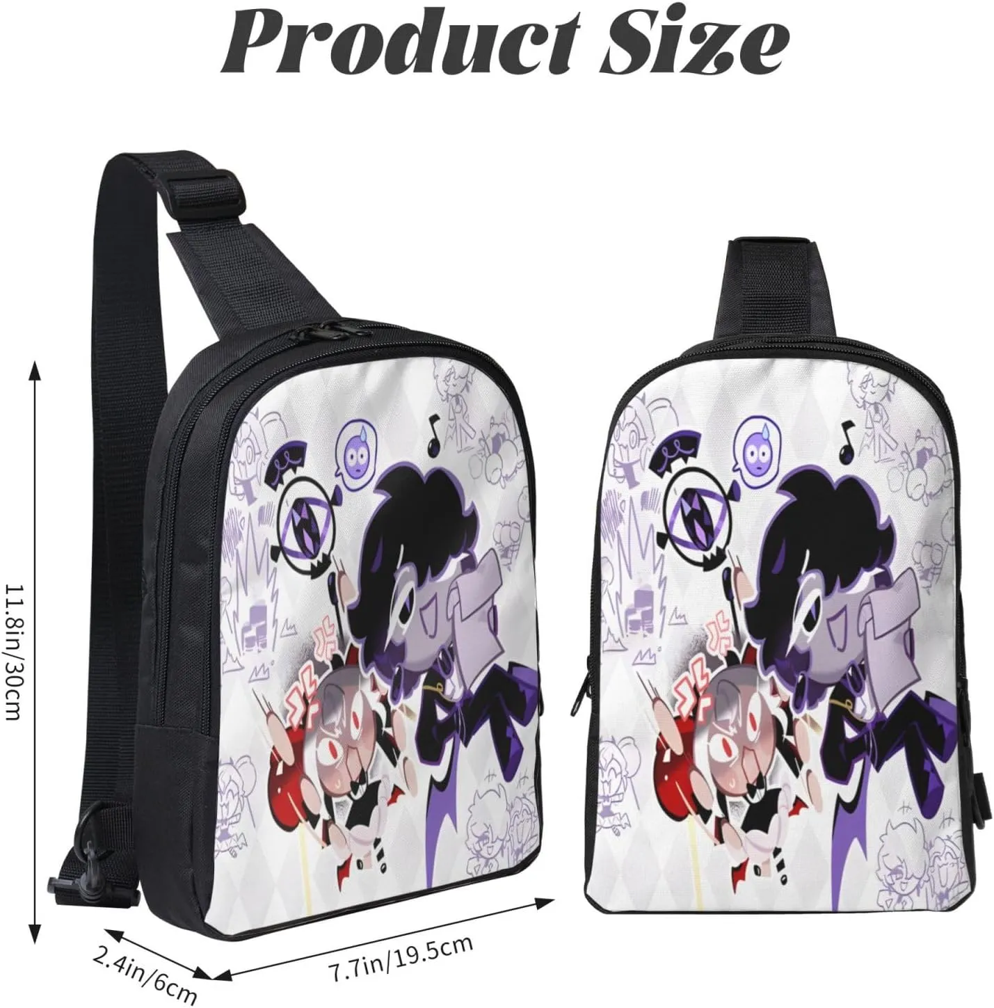 Shadow Milk Cookie Cartoon Print Children'S Sports Casual Fashion Crossbody Bag, Chest Bag