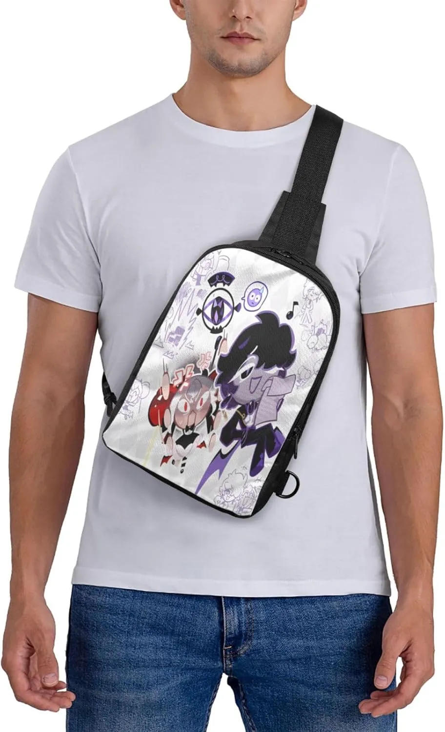 Shadow Milk Cookie Cartoon Print Children'S Sports Casual Fashion Crossbody Bag, Chest Bag
