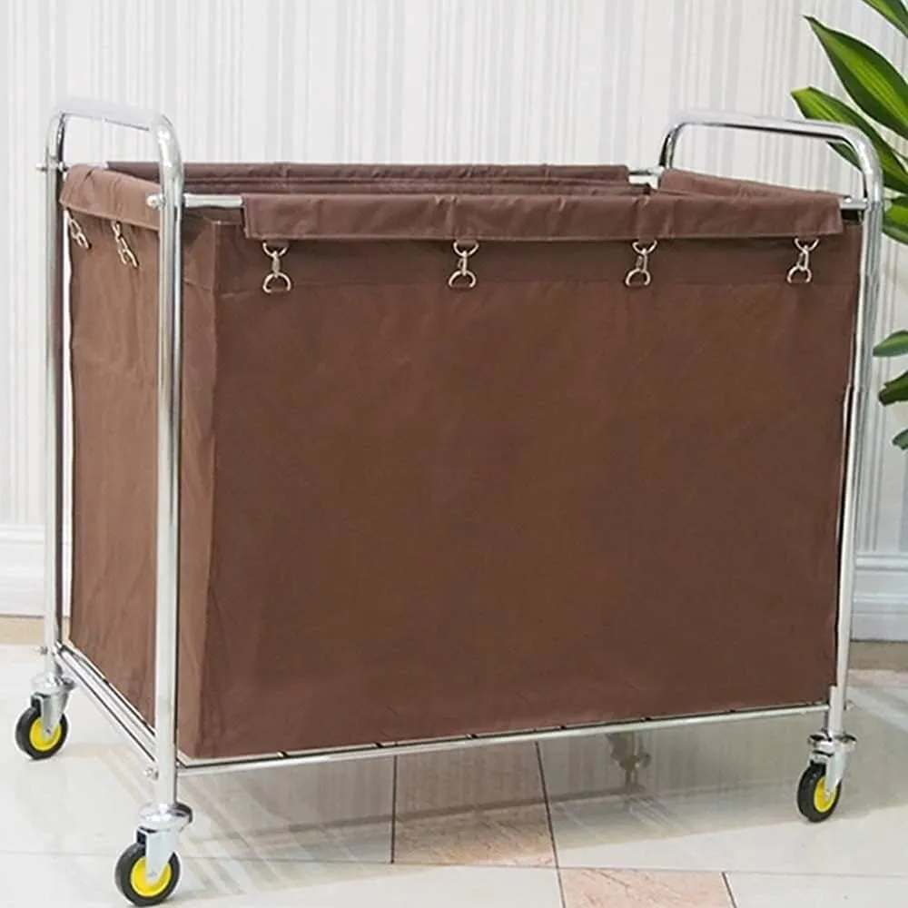Shelf Movable Trolleys Removable Bags With Laundry Basket Laundry Sorter Rolling Laundry Hamper Wheeled Trolley Cart With Detachable Fabric Bags, 4Ers
